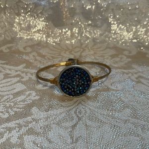 Luca + Danni Gold and Blue Bangle Bracelet